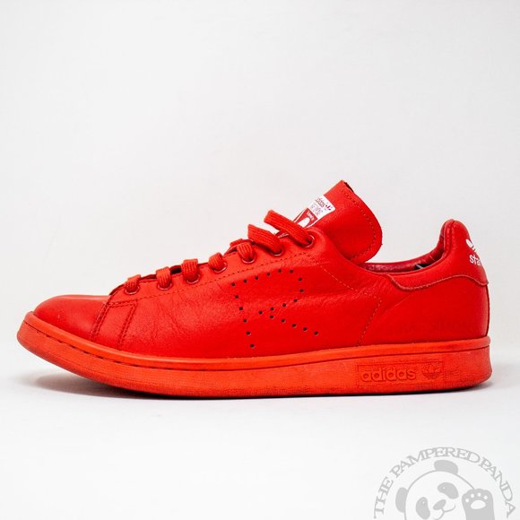 adidas Other - Adidas Stan Smith Raf Simons Sneakers Cherry Red Lace Shoes Sports Mens 7 B24050